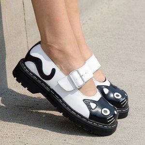 T.U.K~Classic Kitty Face Mary Jane Shoes
